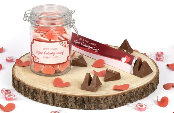 Unieke valentijnscadeaus: Toblerone en snoeppot met een persoonlijk tintje